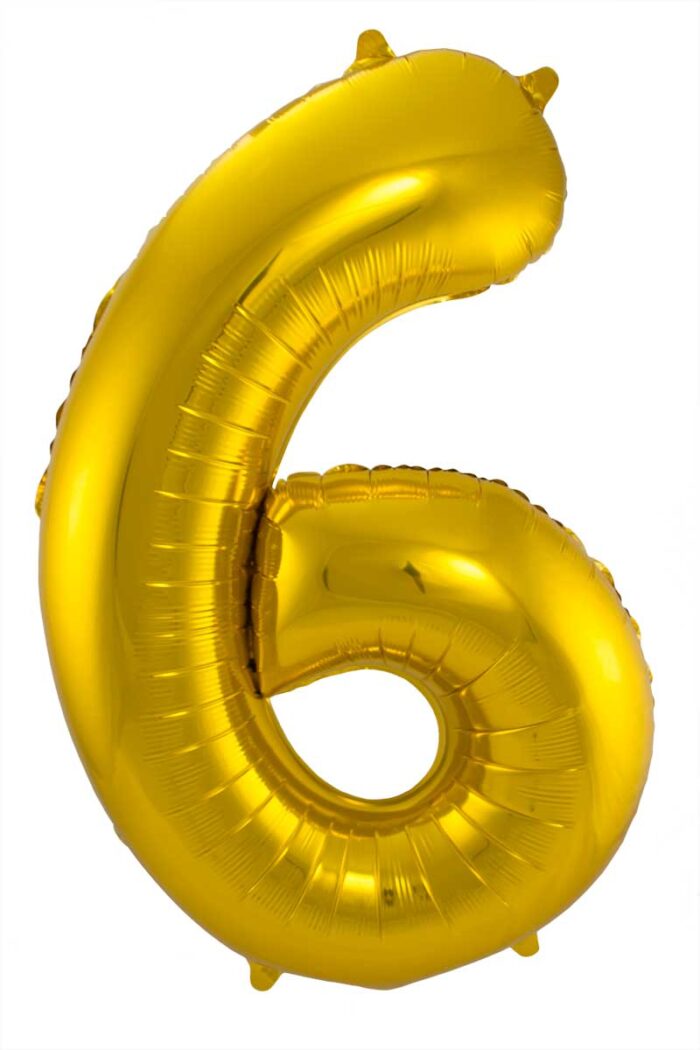 Folie Cijfer Goud 6