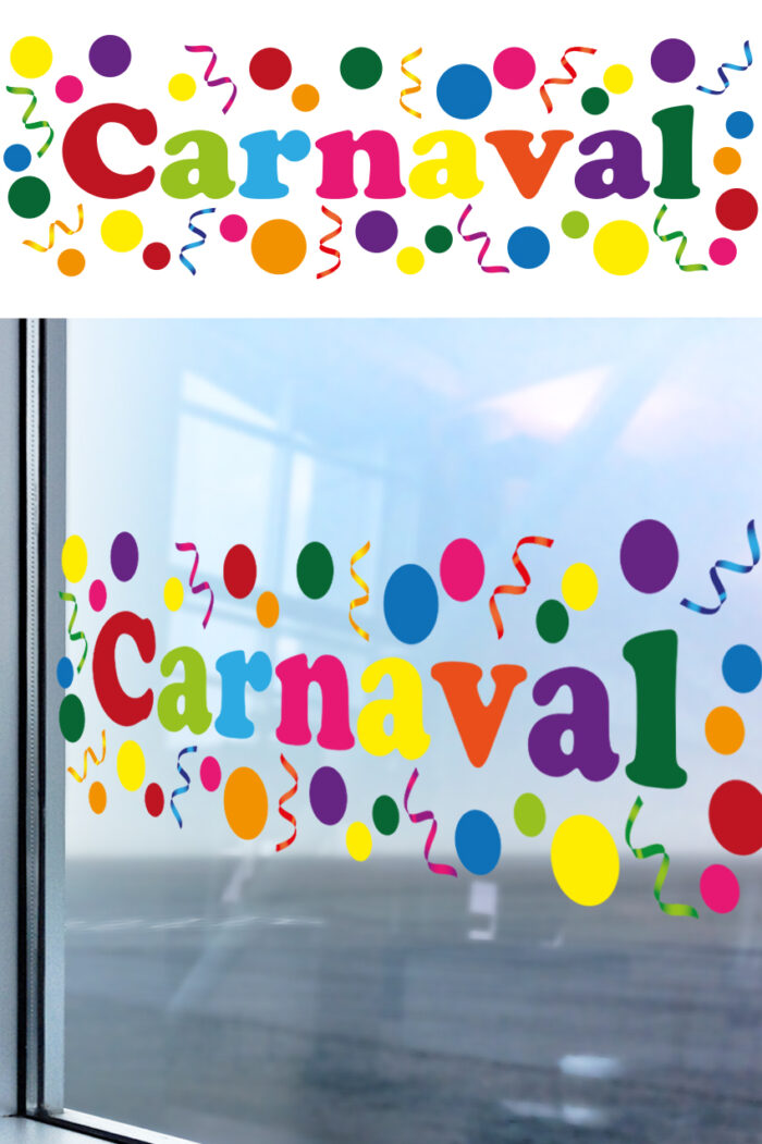 Raamsticker Carnaval 75 cm x 25 cm